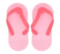 HPZIHUIT 2pcs Flip Flop Teething Baby Toy Soothe Emotions Reduce Soreness Flip Flop Shaped Silicone Teether (Pink)