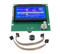 HPZIHUIT 3D Printer LCD Display Metal PC 12864 LCD Display Screen with 2 Cable and Knob for CR10