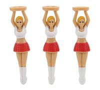 HPZIHUIT 3pcs Golf Ball Tees Plastic Cheerleader Girls Tee Golf Balls Stand Holder for Driver Course Training