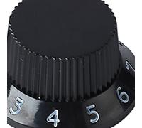HPZIHUIT 3PCS Potentiometer Rotary Knobs Tone Volume Control Knob Replacement for Electric Guitar Bass (Panel Negro Letras Blancas)