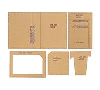 HPZIHUIT 5Pcs Acrylic Template Driver's License Bag DIY Hand-Made Leather Pattern Drawing Mold Craft