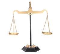 HPZIHUIT Balance Scale Decor Stress Relief Retro Desktop Iron Scales of Justice Ornament for Home Decor