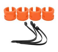 HPZIHUIT Bike Front Rear Fork AntiCollision Rubber Protection Ring Guard Chain Sticker Sweet Attractive Simple Practical 4pcs Set Mountain Bike Anti-collision (Orange)