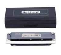 HPZIHUIT Blues Harp Harmonica 10-Hole Mouthorgan Bb Key Gifts Musical Instrument Sound Hole Marks (White)