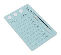 HPZIHUIT False Eyelash Extension Pallet Placeable Glue Cup Tweezers Acrylic Lash Extension Tray 7 to 15mm Eyelash Holder (Green)