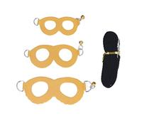 HPZIHUIT Hamster Harness and Leash Set Artificial Leather Soft Easy To Wear Rat Walking Harness Vest and Leash Set with Bells (Yellow)