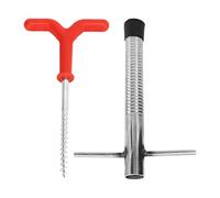 HPZIHUIT Ice Peg Drill Stainless Steel Spiral Auger for Ice Fishing Tent Shelter
