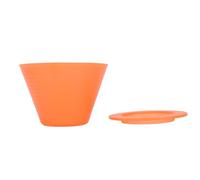 HPZIHUIT Pour Over Coffee Dripper Food Grade PP Flat Bottom Coffee Brewing Filter for Home Restaurant (Orange)