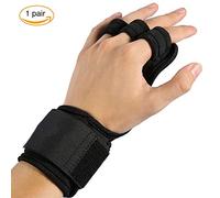 HPZIHUIT Pull Up Gloves Pair with Wrist Support and Silicone Grip for Cross Training Gym Workout Micro Fiber