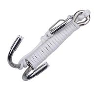 HPZIHUIT Scuba Diving Double Dual Stainless Steel Reef Drift Hook with Line for Cave Dive (White)