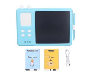 HPZIHUIT Talking Flash Cards Writing Tablet Early Educational LCD Drawing Board Pad Toy for Children (Blue)