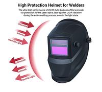 HPZIHUIT Welding Helmet Solar Powered Auto Darkening Protective Helmet Shield with Variable Shade from DIN9 to DIN13 Suitable for ARC TIG MIG Spot Micro Wire AC DC Plasma
