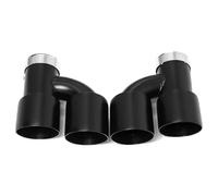 HPZPRPCEW 1 Pair Car Exhaust Tailpipe Tip For 535i 535d F10 F11 Upgrade M5 Look Quad Tailpipe Stainless Steel Muffler Exhaust System(Black A)