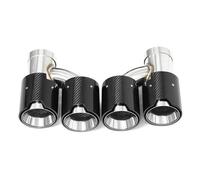 HPZPRPCEW 1 Pair Car Exhaust Tailpipe Tip For 535i 535d F10 F11 Upgrade M5 Look Quad Tailpipe Stainless Steel Muffler Exhaust System(Carbon Fiber Texture C)