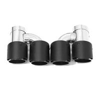 HPZPRPCEW 1 Pair Car Exhaust Tailpipe Tip For 535i 535d F10 F11 Upgrade M5 Look Quad Tailpipe Stainless Steel Muffler Exhaust System(Carbon Fiber Texture A)