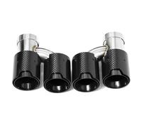 HPZPRPCEW 1 Pair Car Exhaust Tailpipe Tip For 535i 535d F10 F11 Upgrade M5 Look Quad Tailpipe Stainless Steel Muffler Exhaust System(Carbon Fiber Texture B)