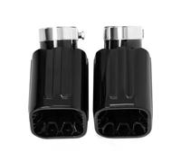 HPZPRPCEW 1 Pair Car Exhaust Tip Tailpipe Stainless Steel For Defender L663 Black Square Muffler Tip Nozzle Auto Accesories(Style A)