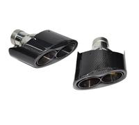 HPZPRPCEW 1 Pair For A4 A5 A6 A7 Modified RS Exhaust Pipe Stainless Steel Carbon Fiber Tail Throat Muffler Tip Auto Accesories(Middle interface)