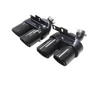 HPZPRPCEW 1 Pair Glossy Carbon Fiber Exhaust Tip For A6 A7 C8 S6 S7 2019 2020 2021 Mufflers Tip Four Out Exhaust Pipe Tailpipe Nozzles(Carbon Fiber Texture A)