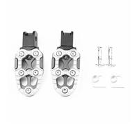 HPZPRPCEW 1 Pair Universal Aluminum Alloy Adjustable Footrests For Motorcycle Scooter ATV E-Bike Multi Color(WHITE)