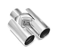 HPZPRPCEW 1 Pcs Stainless Steel Dual Exhaust Tip For 535i X1 X3 320i E90 E92 Universal Muffler Tip Tailpipe Nozzle Auto Accesories(Silver)