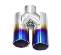 HPZPRPCEW 1 Pcs Stainless Steel Dual Exhaust Tip For 535i X1 X3 320i E90 E92 Universal Muffler Tip Tailpipe Nozzle Auto Accesories(Blue)