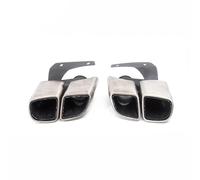 HPZPRPCEW 1Pair Split Square Auto Exhaust Pipe Car Muffler Tip For Porsche For Macan 2011 2012 2013 2014 Upgrade Turbo Auto Accesories
