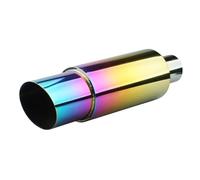HPZPRPCEW 1PCS Universal 370mm Car Exhaust Systems Muffler Silver Black Car Exhaust Muffler Tip Stainless Pipe Rear Tail Throat(Multi-color)