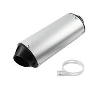 HPZPRPCEW 28MM 32MM 38MM Motorcycle Exhaust Muffler Escape Moto Tailpipe For 110 125 150CC Dirt Pit Bike ATV Modified Accessories(Silver,28MM)