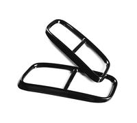 HPZPRPCEW 2Pcs Car Rear Bumper Exhaust Muffler Tail Pipe Decorative Cover Trim For Q7 2016 2017 2018 2019 Stainless Steel(BLACK)
