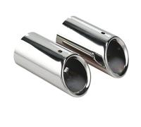 HPZPRPCEW 2pcs Car Stainless Steel Chrome Exhaust Headers Tip Pipe Tail Rear Muffler Pipe For A4 B8 A4L Q5 2007-2014 Car Accessories