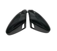 HPZPRPCEW 2pcs For VW For Passat B8 Caps 2015 2016 2017 2018 2019 2020 Black Side Mirror Cap Glossy Pearl Cover Variant Auto Replace Part(Has blind spot Hole)
