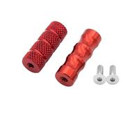 HPZPRPCEW 2PCS Motorcycle CNC Universal M6 Racing Gear Shift Lever Peg Brake Pedal Shifter Foot Pegs Motorbike Footrests Footpeg Aluminum(RED)
