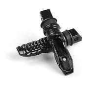 HPZPRPCEW 2pcs Universal Motorcycle Rear Passenger Foot Pedal 8MM Aluminum Footrest Scooter Foot Peg Motorbike Pedal(BLACK)