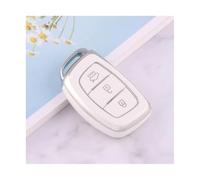 HPZPRPCEW 3 4 Button TPU Car Key Case Cover For Hyundai For Tucson For Santa Fe For Rena For Sonata For Elantra For Creta Ix35 Ix45 I10 I30(WHITE,3 Button)