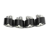 HPZPRPCEW 4 PCS/lot Carbon Fiber Exhaut Tips For M2 M3 M4 G80 G82 G83 G87 M-Performance Exhaust System Pipes Muffler Tip Nozzle(Frosted)