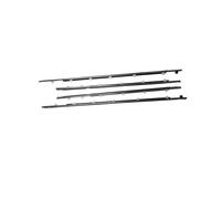 HPZPRPCEW 4PCS for Toyota for Land Cruiser LC80 Series 1991-1998 Outer Windows Rubber Weatherstrip Door Sealing Belt Moulding Trim(Chrome)