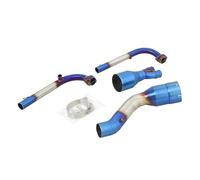 HPZPRPCEW 51mm Slip On For Y&amaha For TMAX 530 560 500 For TMAX530 2017-2023 Motorcycle Exhaust Escape Modify Front Middle Link Pipe Connection(Blue)