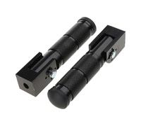 HPZPRPCEW 90 Degree Fixed Folding-Footpegs Foot Peg Front Rear Footrest Pedal Universal Motorcycle Modified Accessories 1 Pair(BLACK)