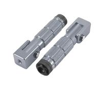 HPZPRPCEW 90 Degree Fixed Folding-Footpegs Foot Peg Front Rear Footrest Pedal Universal Motorcycle Modified Accessories 1 Pair(Titanium)