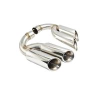 HPZPRPCEW Car Accessories Quad Exhaust Pipe For VW For Touareg 2012 2013 2014 2015 2016 2017 Black Stainless Steel Muffler Tip Car Exhaust Pipe Nozzle(Silver B)