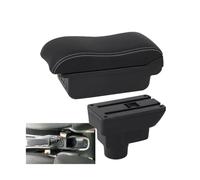 HPZPRPCEW Car Armrest Box For Opel For Corsa D Central Armrest Box For Opel For Corsa Curved Surface Leather Car Storage Box(B3 Black white 3USB)