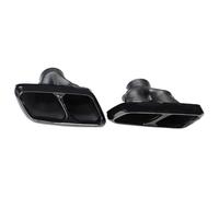 HPZPRPCEW Car Exhaust Pipe Stainless Steel Quad Exhaust Muffler Pipe Changed SVR Look Square Exhaust Nozle For Range Rover Sport L494(BLACK)