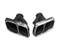 HPZPRPCEW Car Exhaust Pipe Stainless Steel Quad Exhaust Muffler Pipe Changed SVR Look Square Exhaust Nozle For Range Rover Sport L494(Silver)