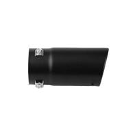 HPZPRPCEW Car Exterior Parts Universal 70mm inlet 76mm outlet Car Exhaust Tail Muffler Tip Silver Black Exhaust Tips Pipes(BLACK)