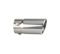 HPZPRPCEW Car Exterior Parts Universal 70mm inlet 76mm outlet Car Exhaust Tail Muffler Tip Silver Black Exhaust Tips Pipes(Silver)