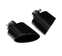 HPZPRPCEW Car Stainless Steel Accessories For A4 A5 A6 A7 Upgrade RS4 RS6 RS5 RS7 Oval Exhaust Muffler Tailpipe Exhaust System(BLACK)