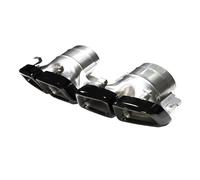 HPZPRPCEW Car Stainless Steel Exhaust Tip For Benz CLS W218 ClS63 AMG Muffler Tip Quad Exhaust System Nozzle Tailpipe Tuning(BLACK)