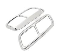 HPZPRPCEW Car Tail Throat Trim For Range Rover Sport 2018 2019 2020 Stainless Steel Accessories Exhaust Pipe Cover Trim Car Decoration(Silver)