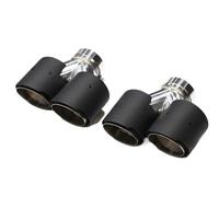 HPZPRPCEW Car Tailpipe Accessories For 6 Series 640i F12 F13 Upgrade M6 Quad Exhaust Carbon Fiber Muffler Exhaust System(Carbon Texture C)